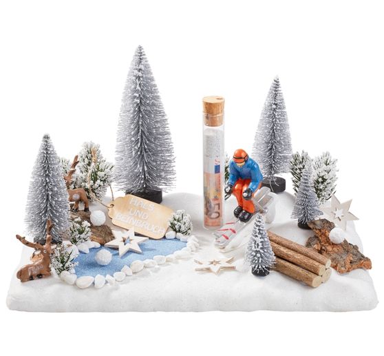 Styrofoam landscape with snow