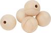 Houten kogels halfgeboord, Ø 50 mm
