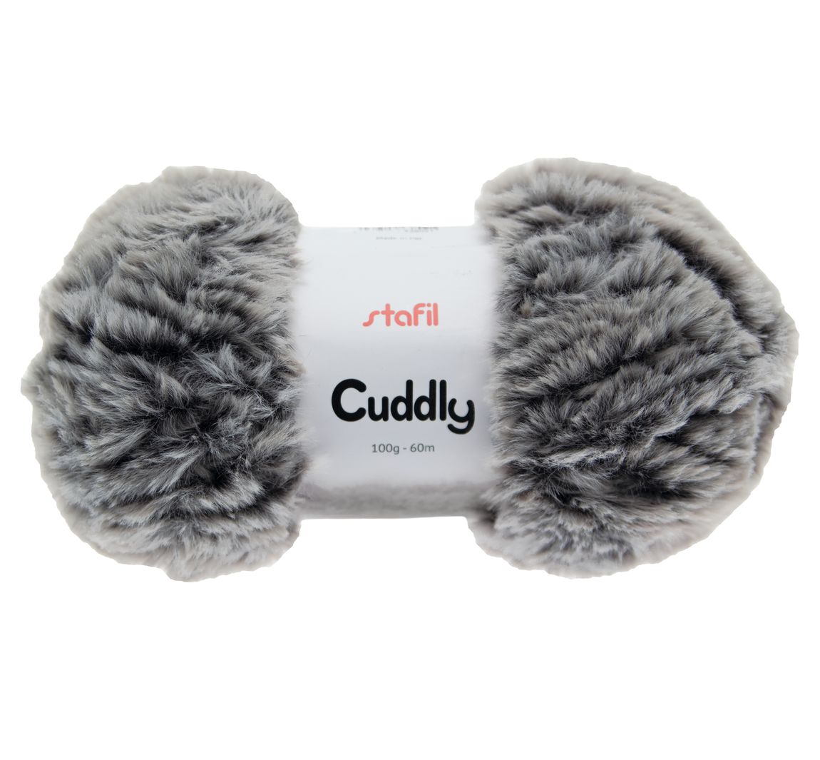 Wol "Cuddly" - Zwart-Melange