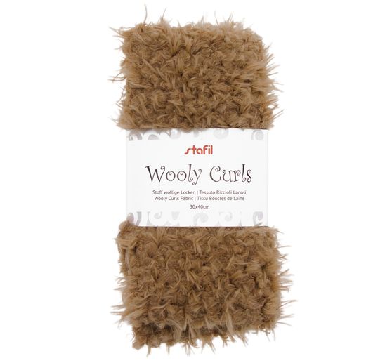 Pluche stof "Wollige krullen"
