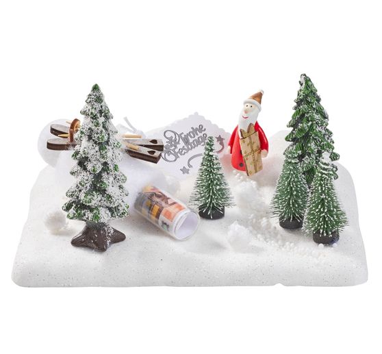 Styrofoam landscape with snow