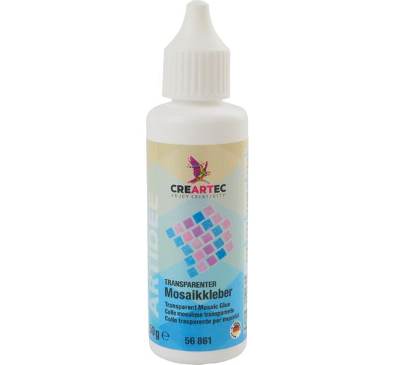Transparent mosaic glue