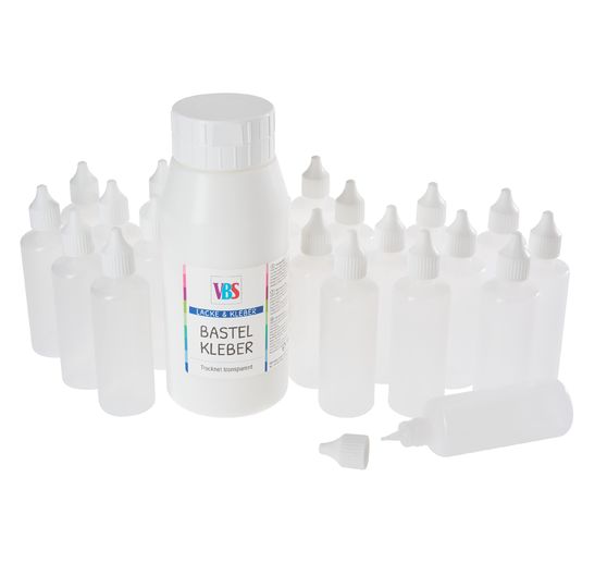 VBS Craft glue "Refill pack", 795 g, incl. 20 empty bottles