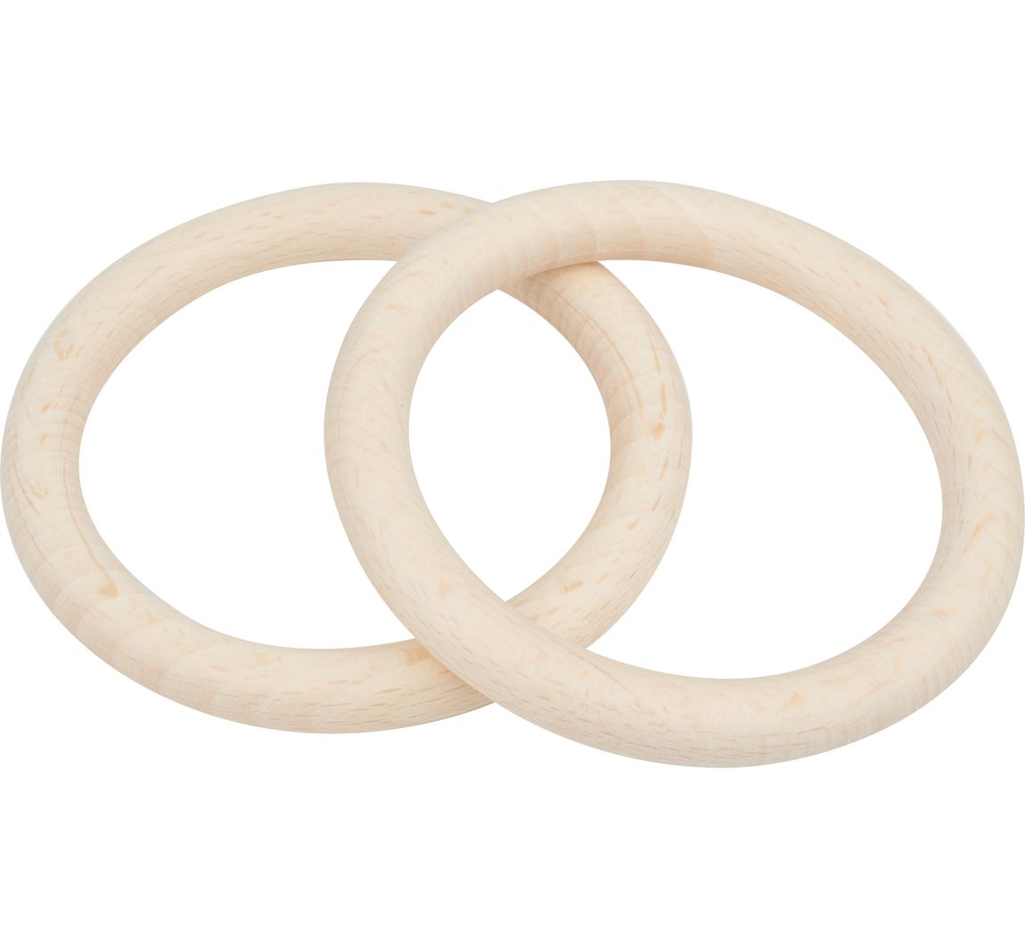 Houten ringen - Ø 100 mm, 2 stuks