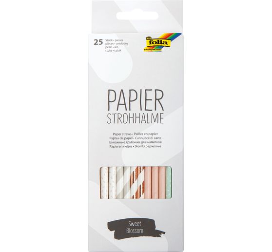 Paper straws, 25 pieces