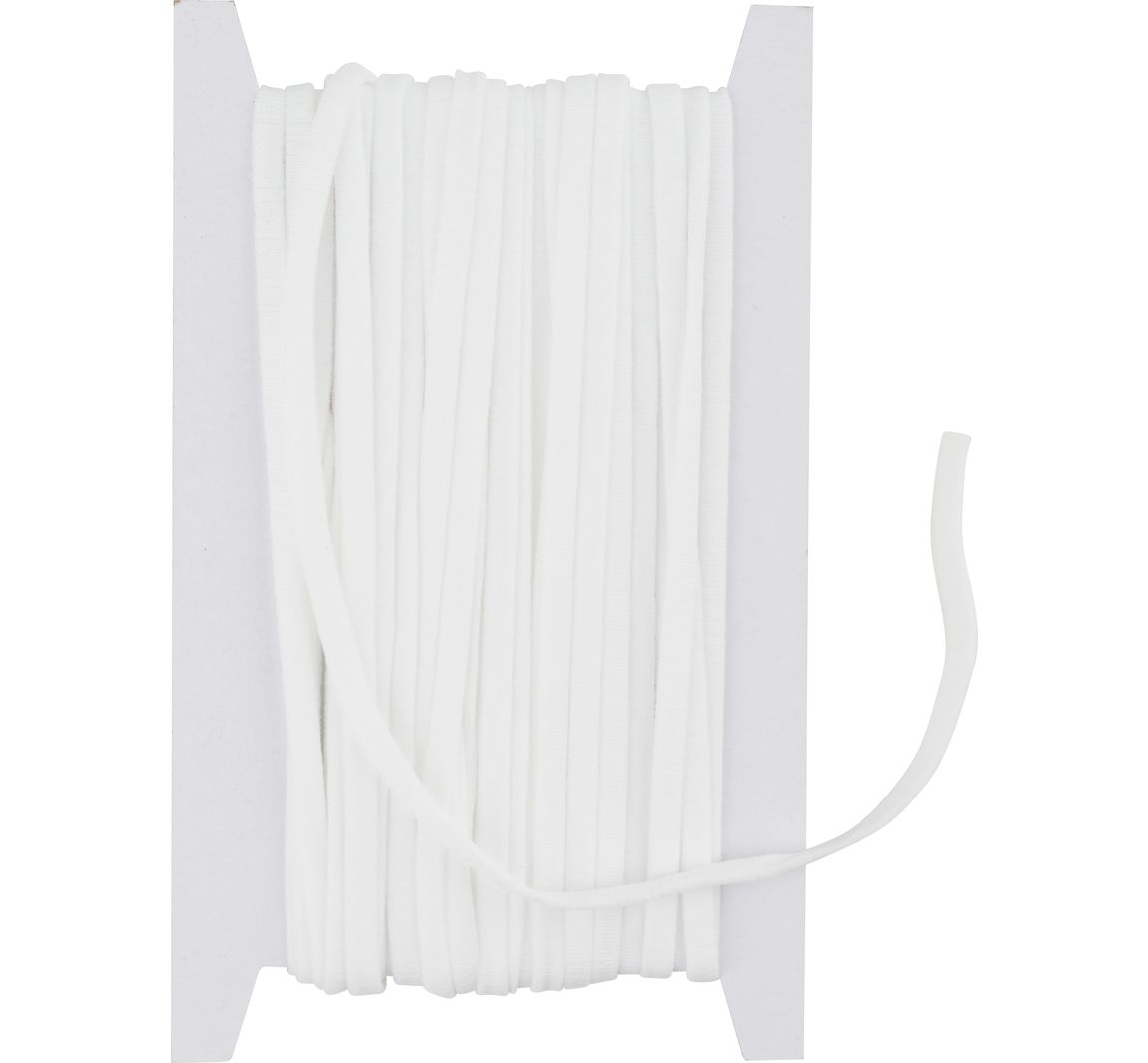 VBS Elastische band, 5,8 mm breed - Wit