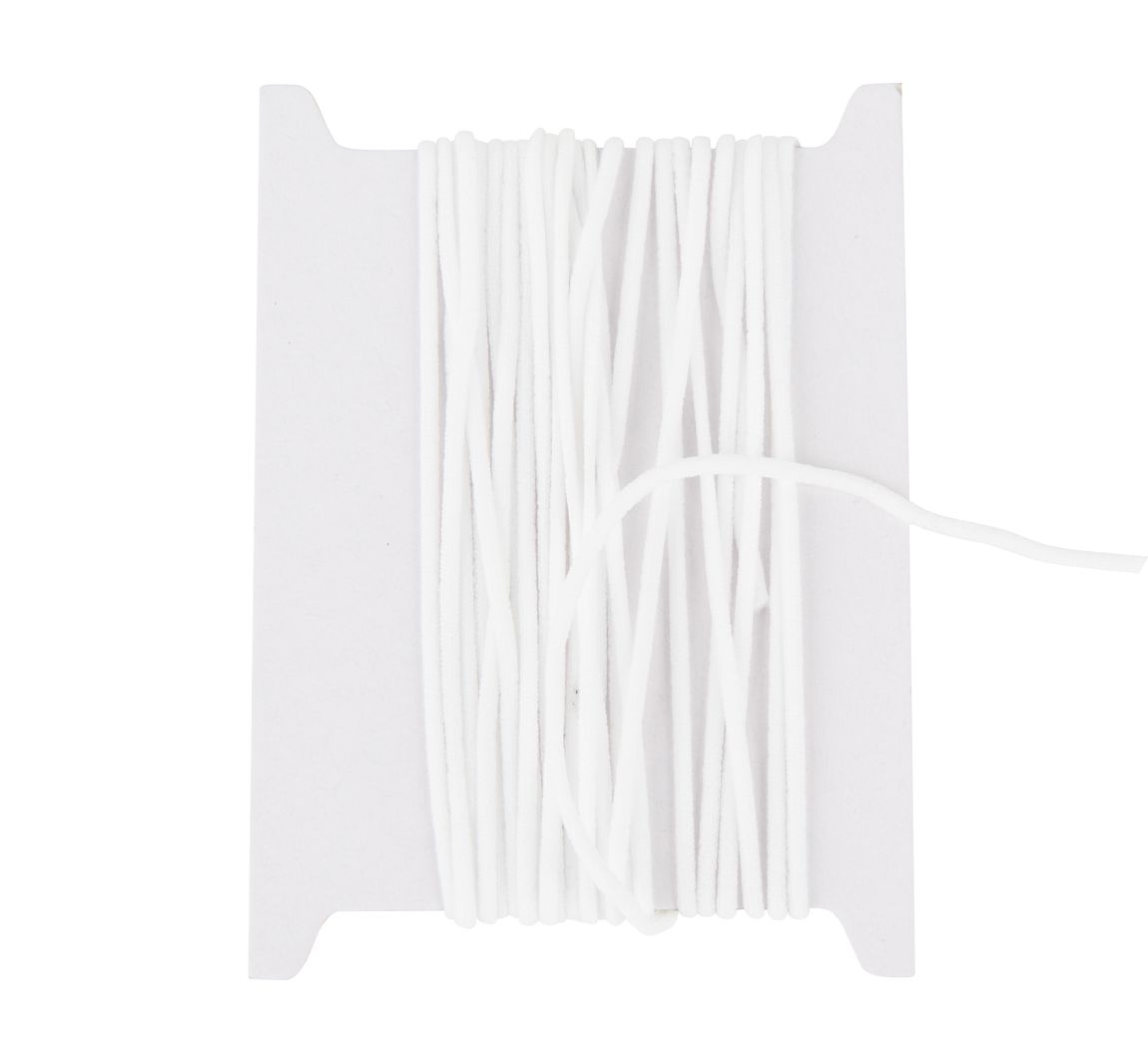 VBS Elastische band, 2,5 mm breed - Wit