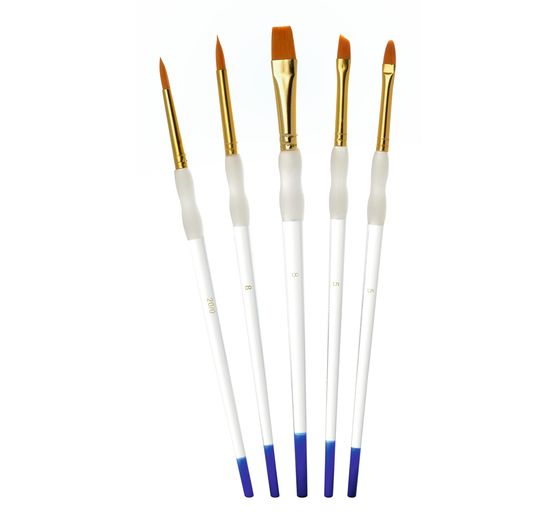 VBS Brush set with soft handle, set of 5