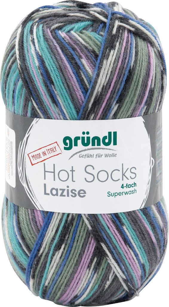 Wolle Gründl / Hot socks color BEAUTIFUL STONE (416) - Sockenwolle 50g, 4-fädig