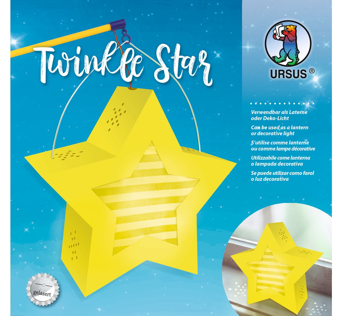 Lantaarnknutselkit "Twinkle Star" - Geel