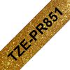 Brother P-touch Premium writing tape, 24 mm Black on glitter gold