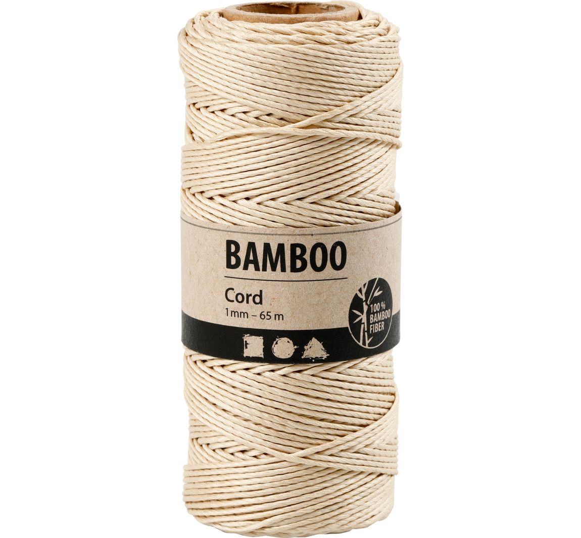 Bamboesnoer - Natuur Wit