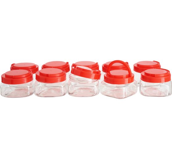 VBS Plastic boxes with screw cap, 150 ml, 10 pieces