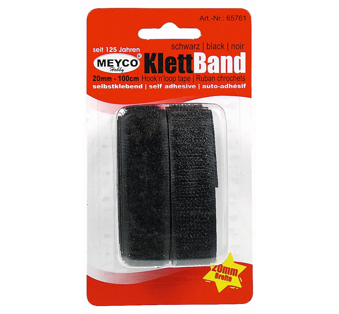 Klittenbandzelfklevend - Zwart