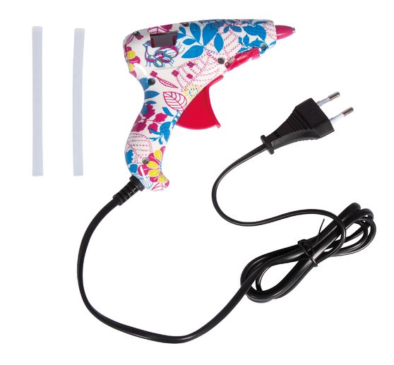 Mini hot glue gun "Flower Power", with cable