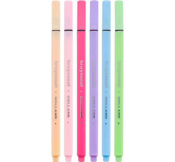 Bruynzeel Fineliners-Set, 6 stuks
