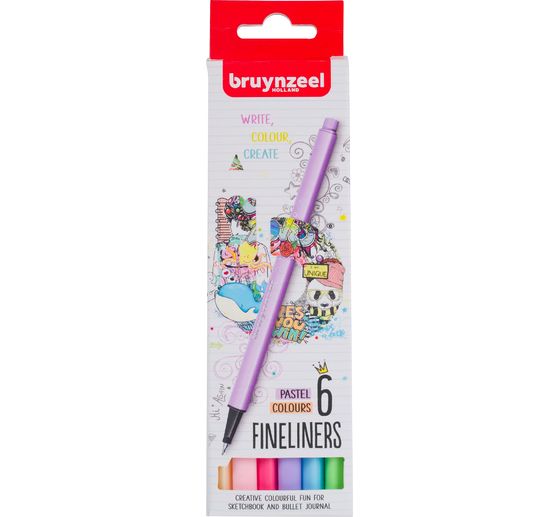 Bruynzeel Fineliners-Set, 6 stuks
