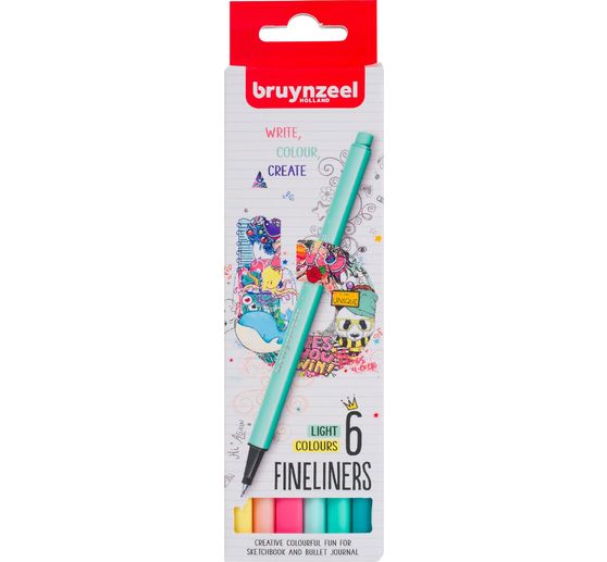 Bruynzeel Fineliners-Set, 6 stuks