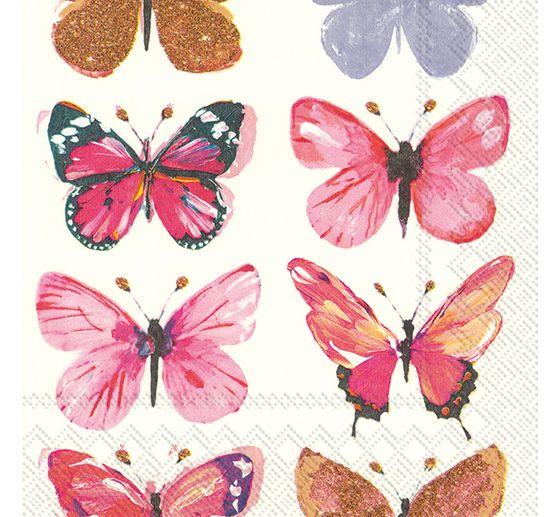 Servet "Kleurrijke vlinders"