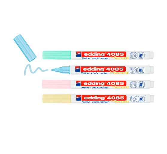 edding 4085 krijtmarker set van 4, 1 - 2 mm