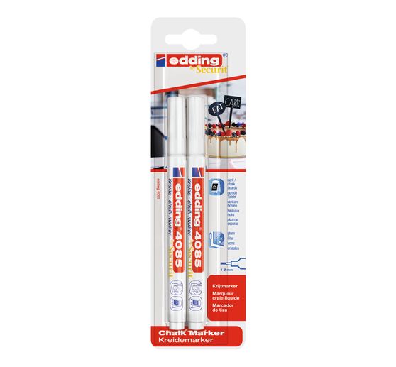 edding 4085 krijtmarker set van 2, 1 - 2 mm