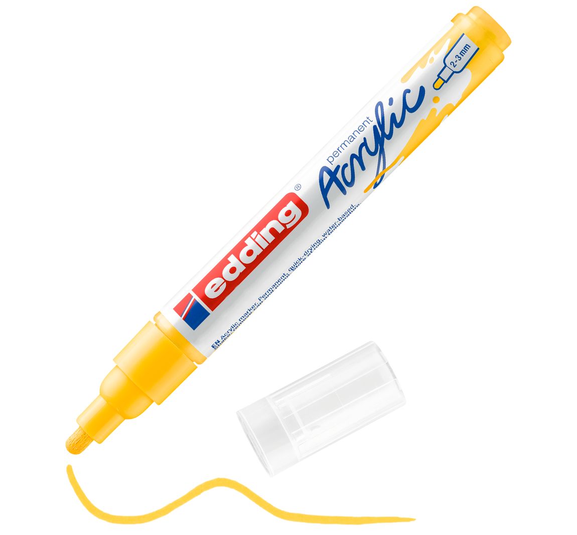 edding 5100 Acrylic "Acrylmarker - Medium" - Verkeersgeel