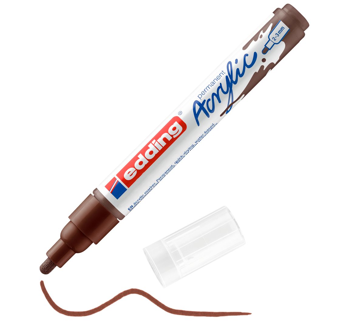 edding 5100 Acrylic "Acrylmarker - Medium" - Chocoladebruin