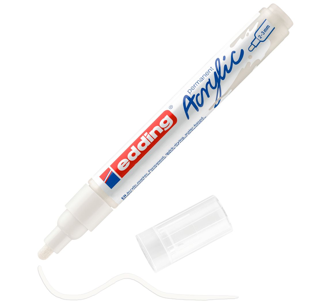 edding 5100 Acrylic "Acrylmarker - Medium" - Verkeerswit