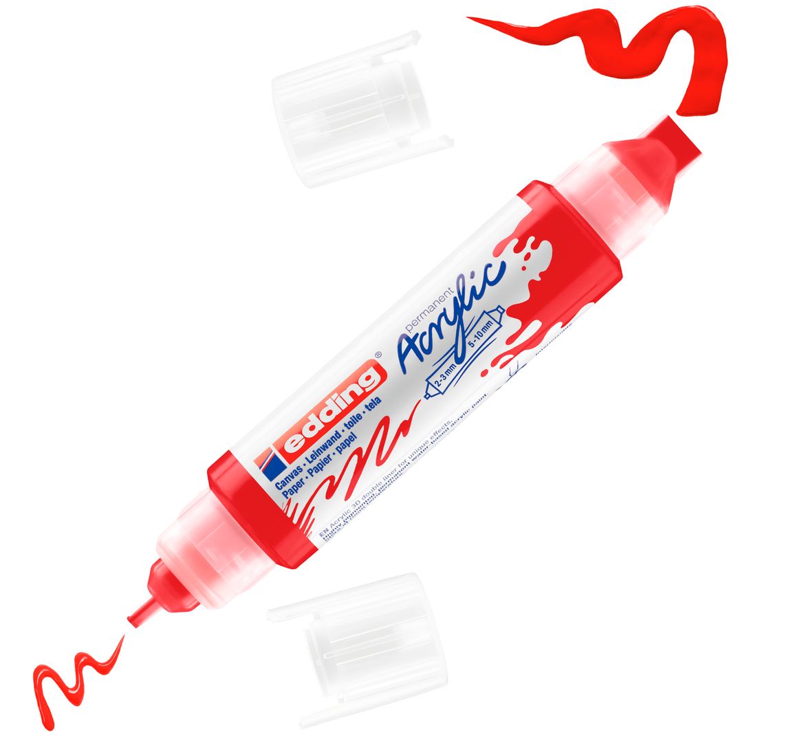 edding 5400 Acrylic "Acryl 3D - Double Liner" - Verkeersrood