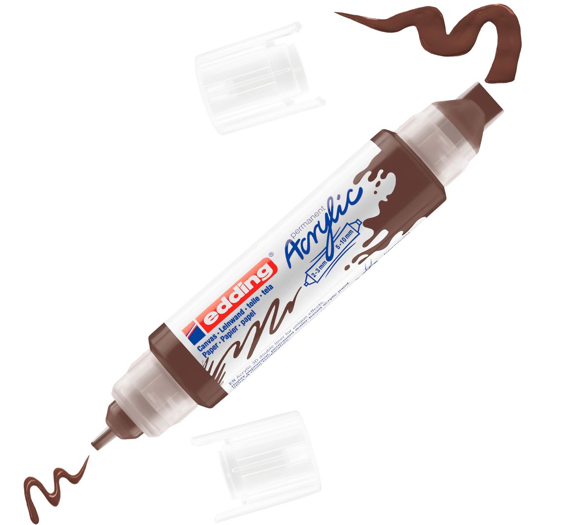 edding 5400 Acrylic "Acryl 3D - Double Liner" - Chocoladebruin