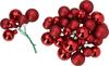 Christmas balls made of glass on wire, 36 pieces, Ø 20 / 25 / 30 mm