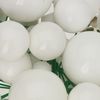 Christmas balls made of glass on wire, 36 pieces, Ø 20 / 25 / 30 mm White-Opal