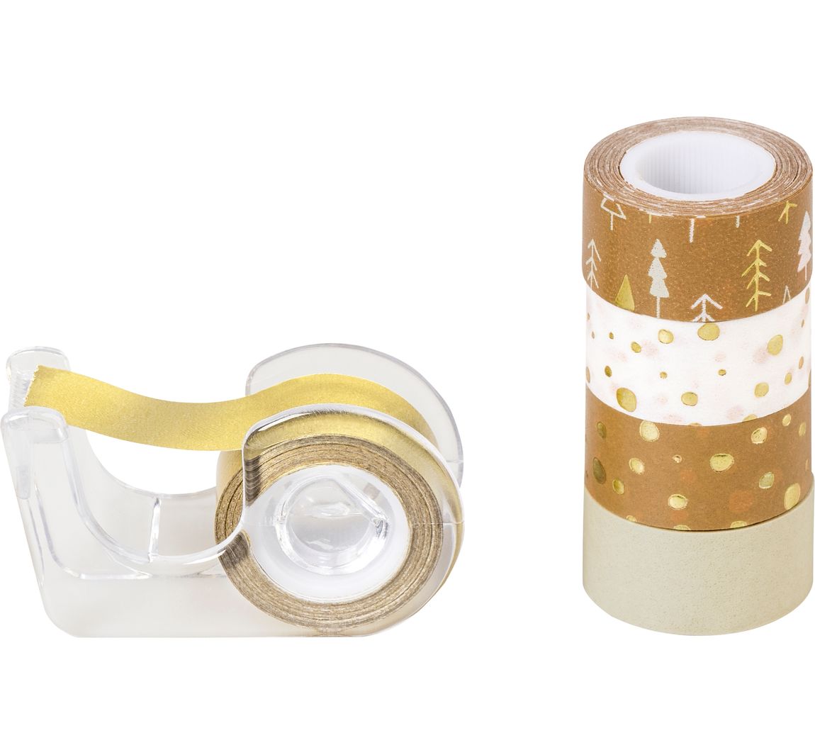 Deco Tapes "Kerstmis" - Goud/Naturel