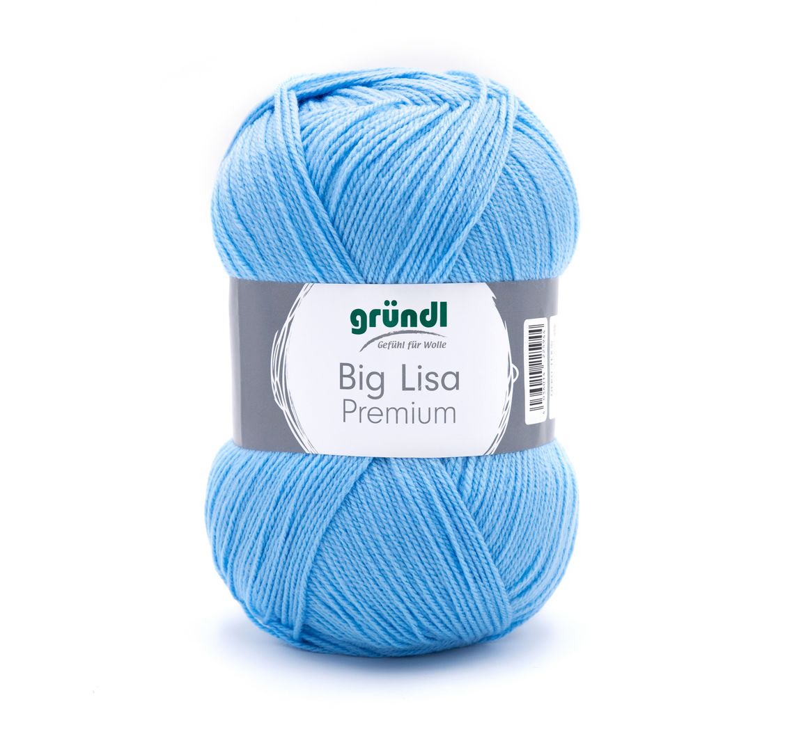Wol Gründl "Big Lisa Premium" - Lichtblauw