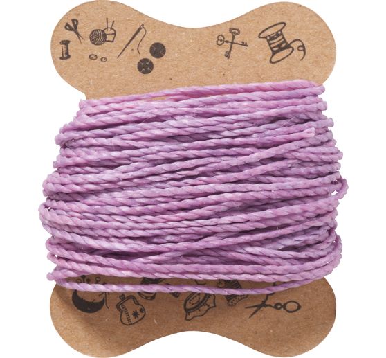 Micro macramé cord, waxed