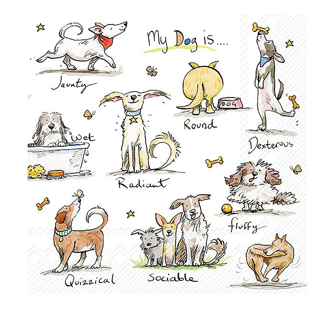 Servet "Emotion Dogs"  - 20 stuks