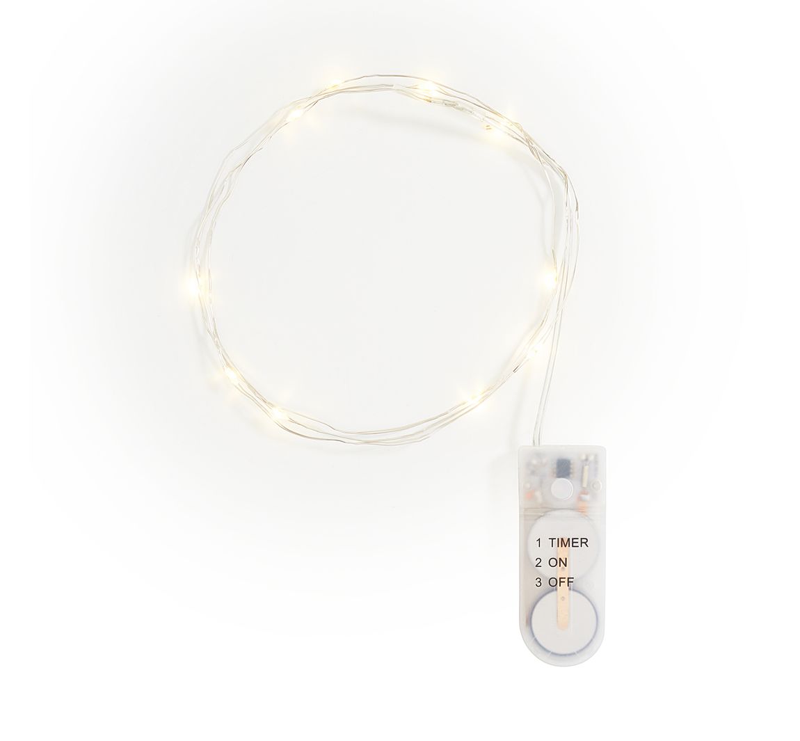 VBS Micro LED snoer lampjes, met timer, 10 LED's