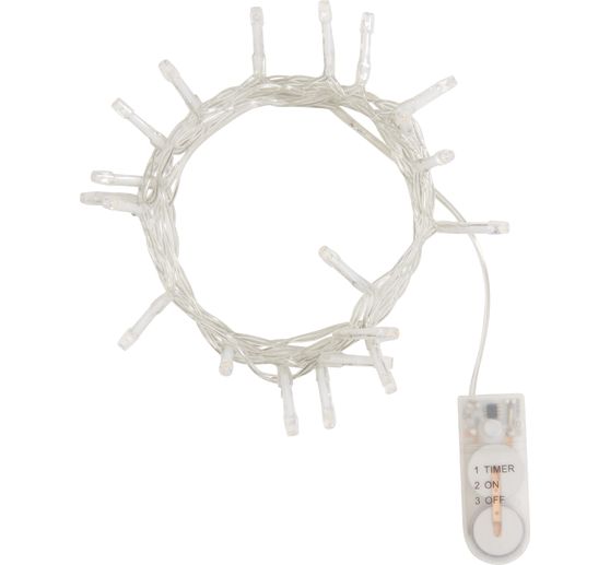 VBS Mini LED lichtketting, met timer, met knoopcellen