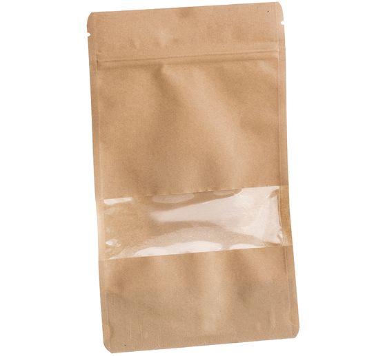 Doypack stand up pouch with window