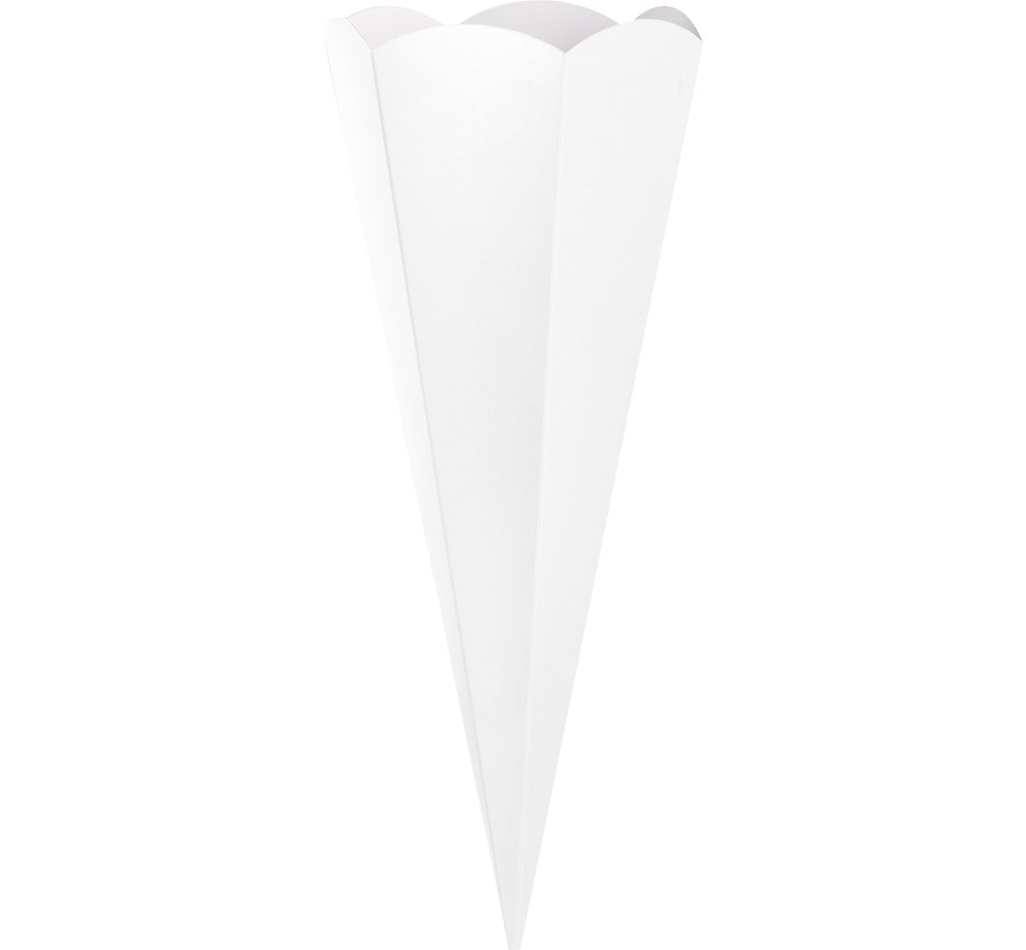 Schoolkegel uitgesneden - Wit