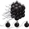 Christmas balls made of plastic, 27 pieces Black