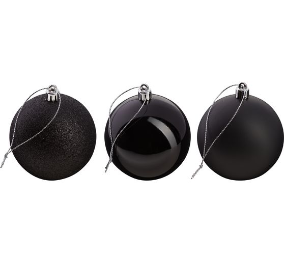 Kerstballen van kunststof, 6 stuks