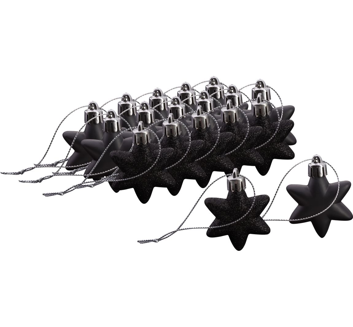 Kerststerren van kunststof - Zwart