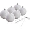 Christmas balls made of plastic, Ø100 mm White