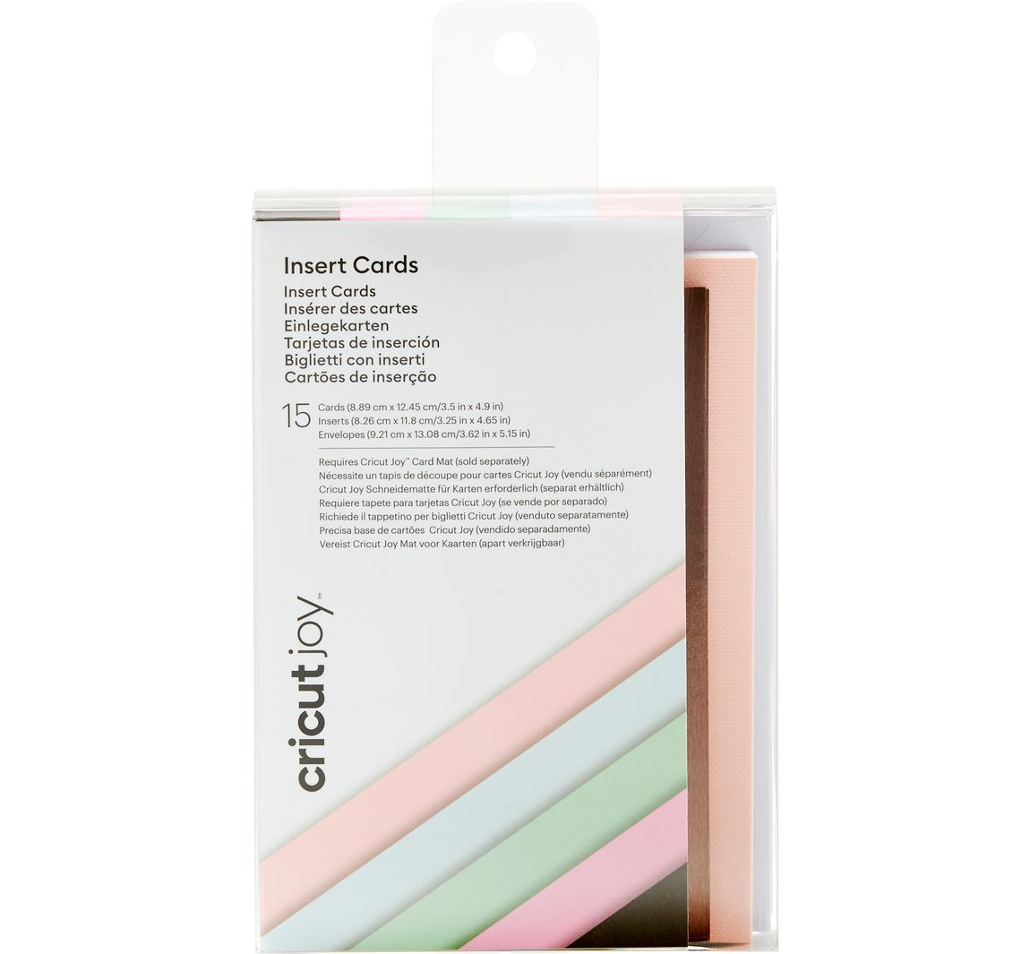 Cricut Joy dubbele kaarten met insteekhoezen & enveloppen "Insert Cards", 8,89 x 12,45 cm - Macarons