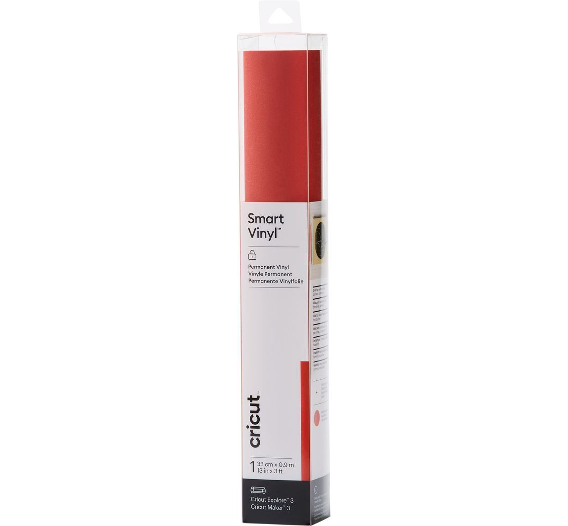 Cricut zelfklevende vinyl folie "Smart Vinyl - Permanent", 33 x 90 cm - Shimmer Red