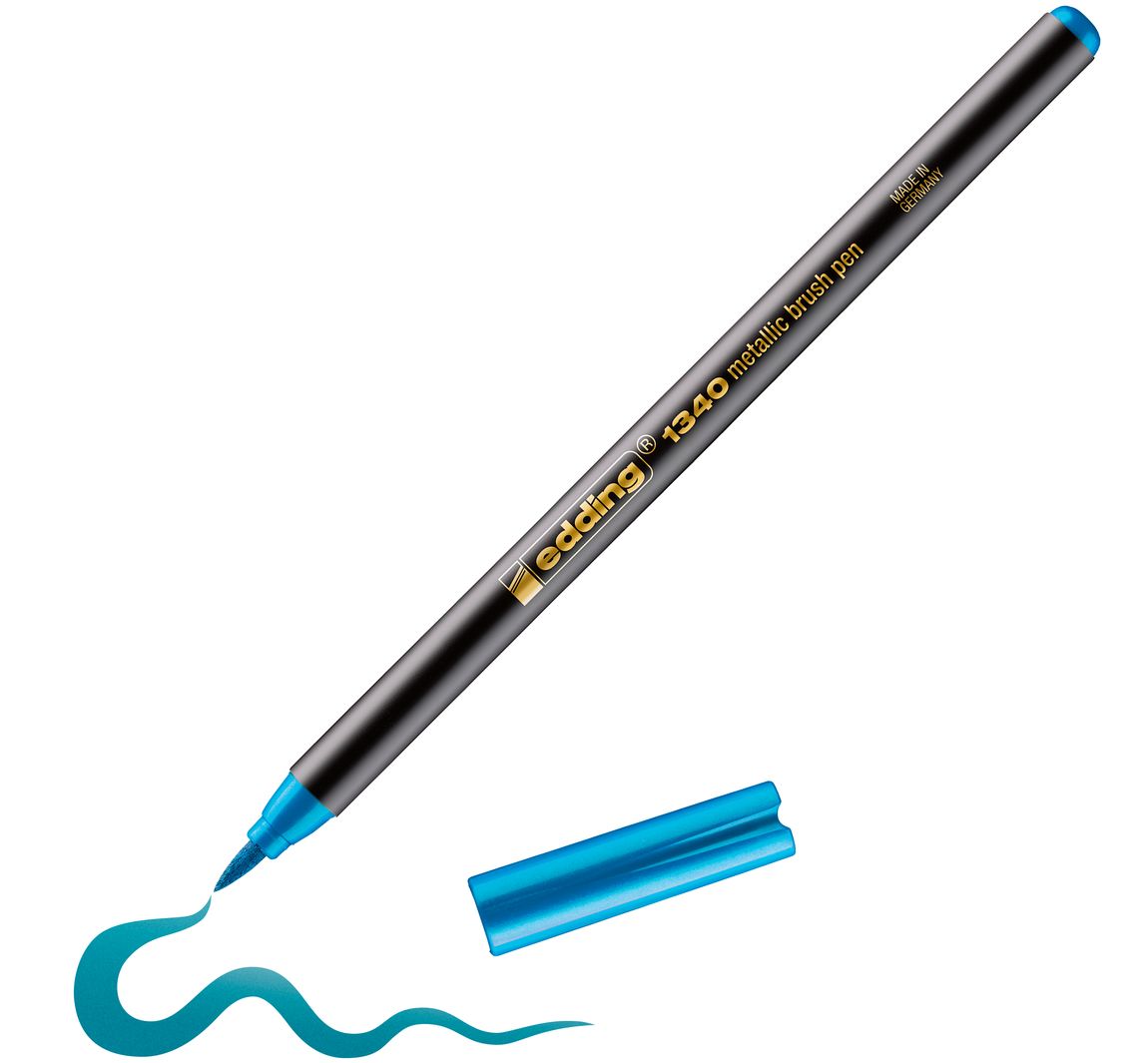 edding 1340 Penseelpen "Metallic" - Blauw