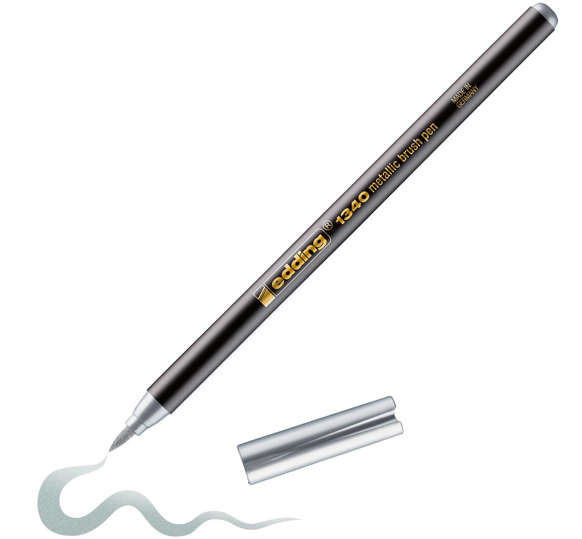 edding 1340 Penseelpen "Metallic" - Zilver