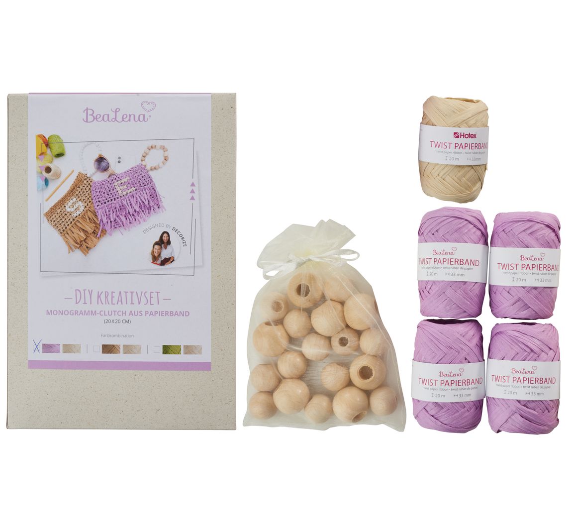 BeaLena DIY creatieve set "Paper ribbon clutch" - Lila