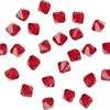 Glass cut glitter beads, 4 mm Siam